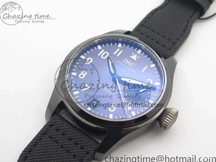 MIROTIME 0104 Supportive Big Pilot Real PR IW502003 Real Ceramic ZF 1:1 Best Edition On Black Calfskin Strap A51111 V 7238